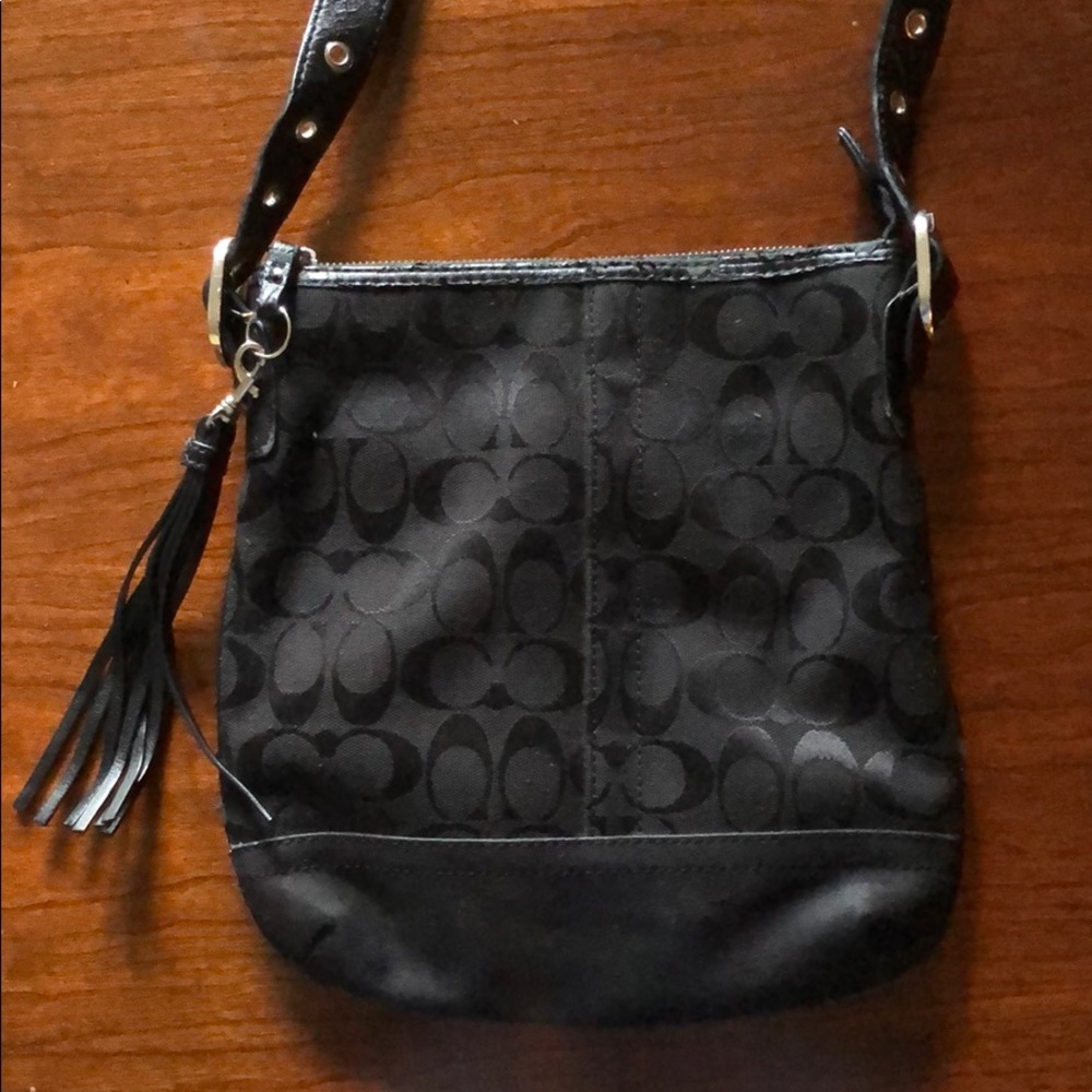 Coach black crossbody purse